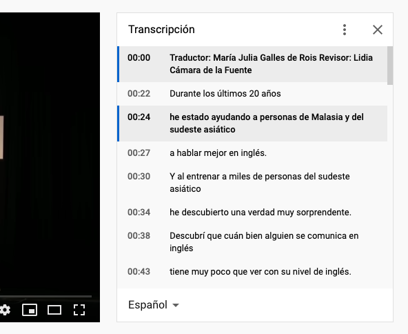 Cómo ver la ventana de transcripción de un video en YouTube