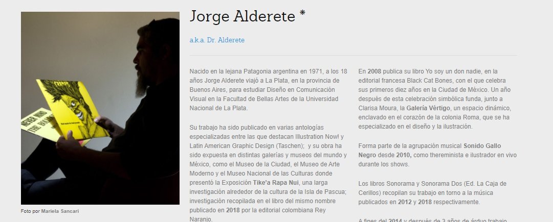 Ejemplo de biografía profesional de Jorge Alderete