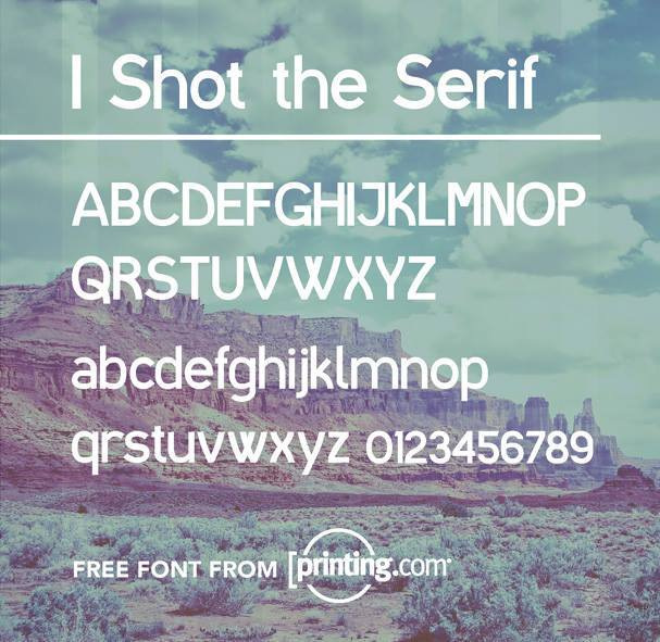Tipografía moderna y gratis para logos: I Shot the Serif