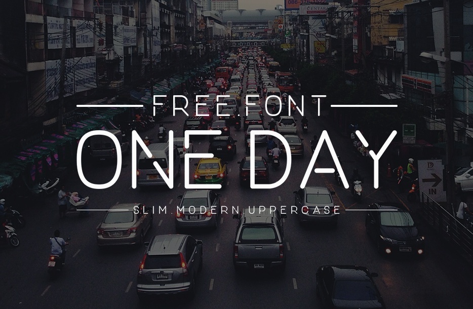 Tipografía moderna gratis para logos: One Day