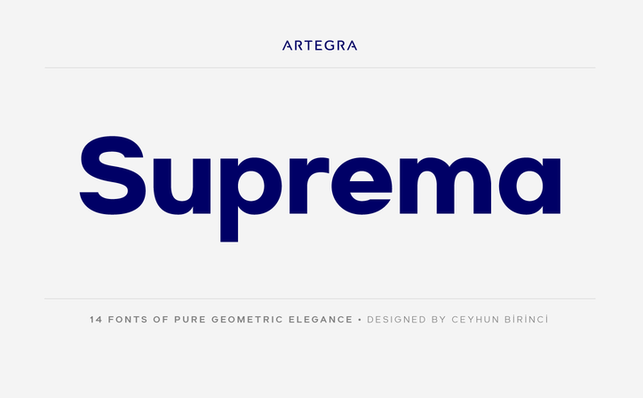 Tipografía moderna para logos;: Suprema