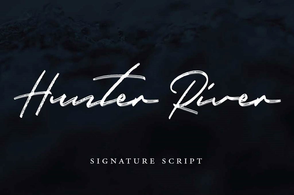 Tipografía elegante y gratuita para logos: Hunter River