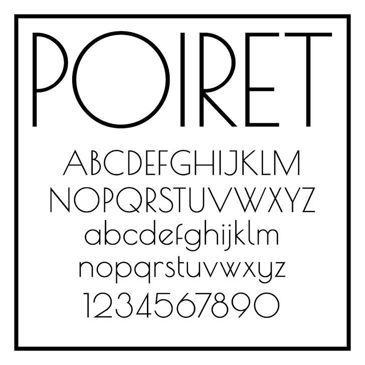 Tipografía elegante gratis para logos: Poiret One