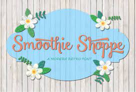 Tipografía vintage para logos: Smoothie Shoppe