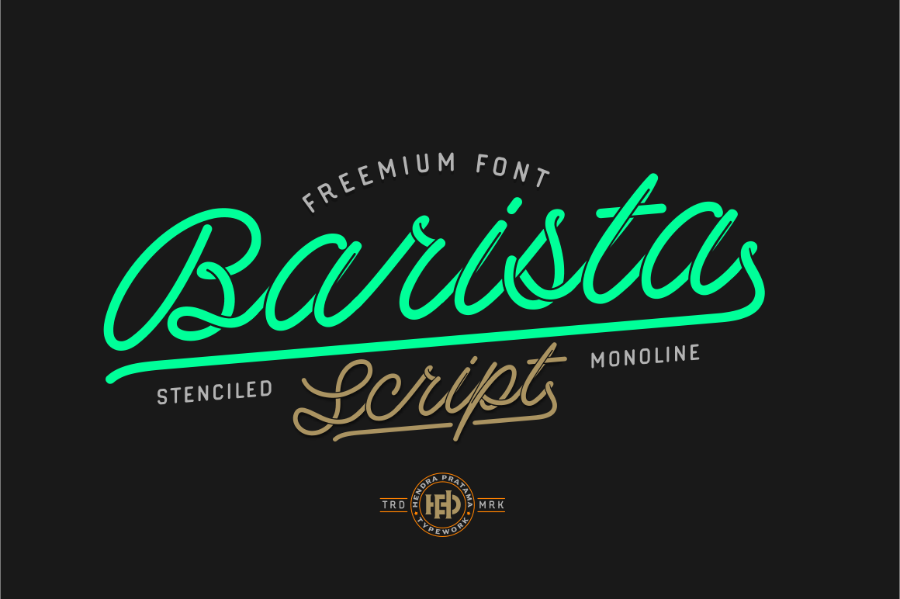 Tipografía vintage y gratuita para logos: Barista script