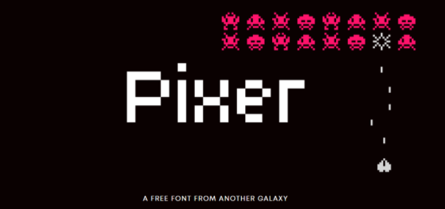 Tipografía creativa y gratuita para logos: Pixer