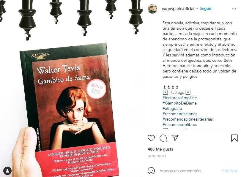Hashtag de Instagram de marca: campaña de Alfaguara
