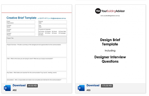 TemplateLab design brief generator